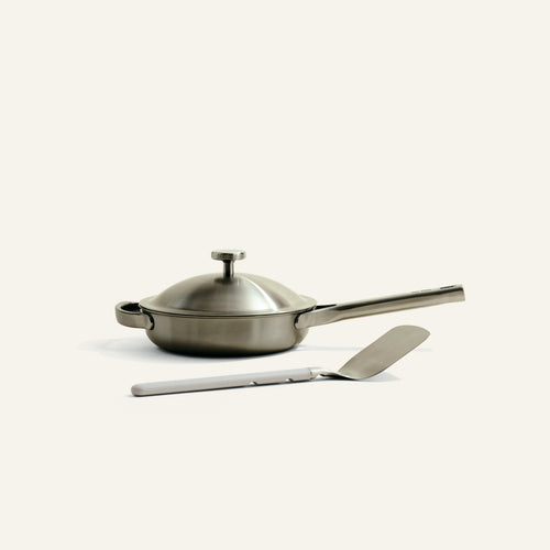 mini brushed titanium fry pan